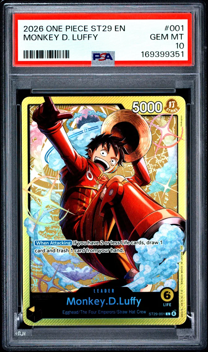 2026 #001 Monkey D. Luffy PSA 10 One Piece Starter Deck ST29-Egghead