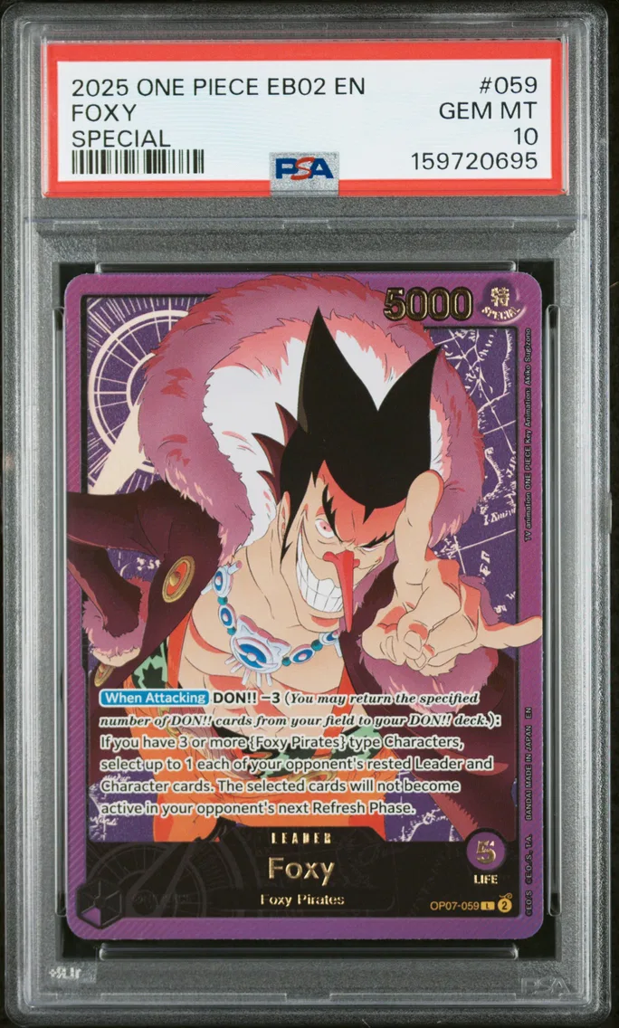 2025 #059 Foxy PSA 10 One Piece EB02-Extra Booster -Anime 25th Collection-