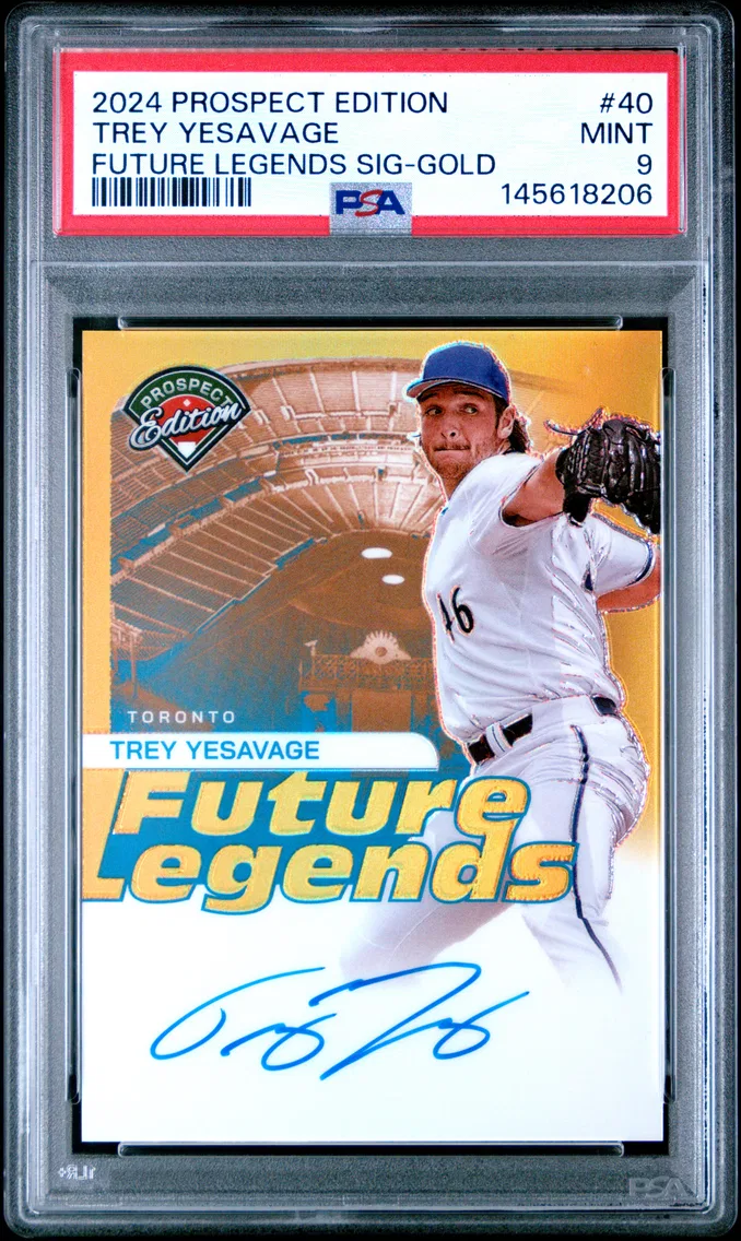 2024 #40 Trey Yesavage PSA 9 Panini Prospect Edition Future Legends Signatures