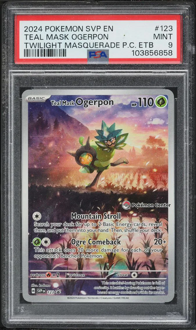 2024 #123 Teal Mask Ogerpon PSA 9 Svp EN-SV Black Star Promo Pokemon