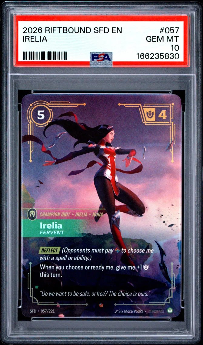 2026 #057 Irelia - Fervent PSA 10 Riftbound: League of Legends Sfd-Spiritforged