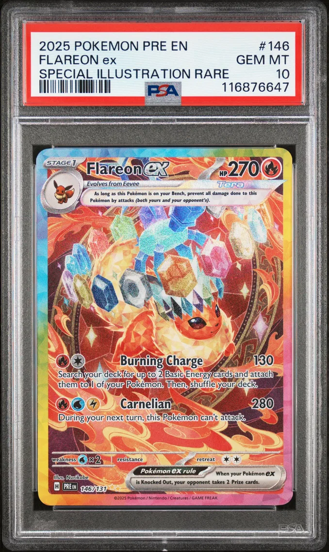 2025 #146 Flareon EX PSA 10 Pre EN-Prismatic Evolutions