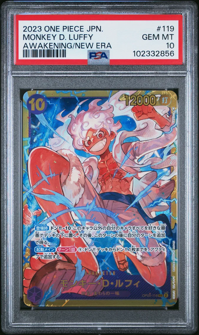 2023 #119 Monkey D. Luffy PSA 10 One Piece Japanese OP05-Awakening of the New Era
