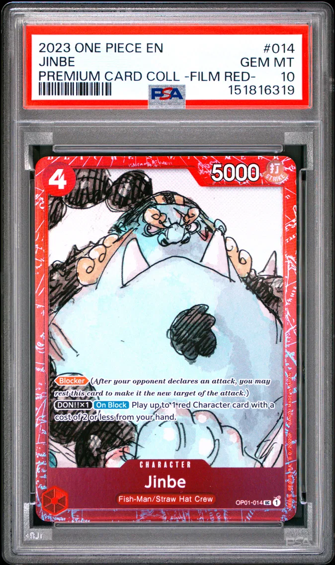 2023 #014 Jinbe PSA 10 One Piece Premium Card Collection -One Piece Film Red-