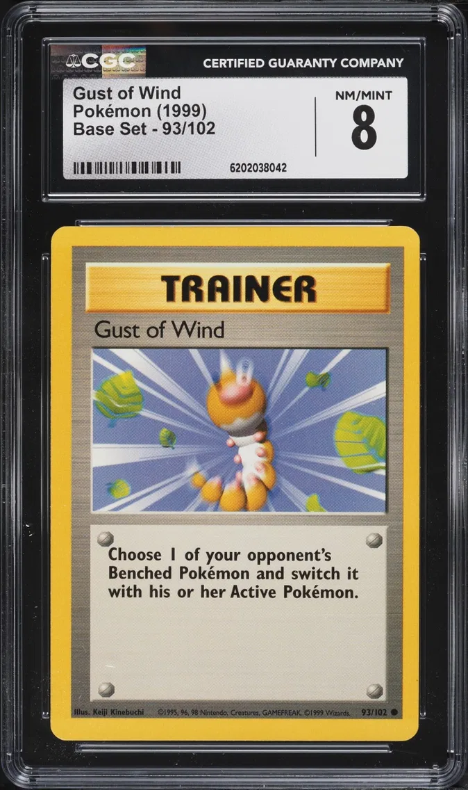 1999 #93 Gust Of Wind CGC 8 Pokemon Base Set