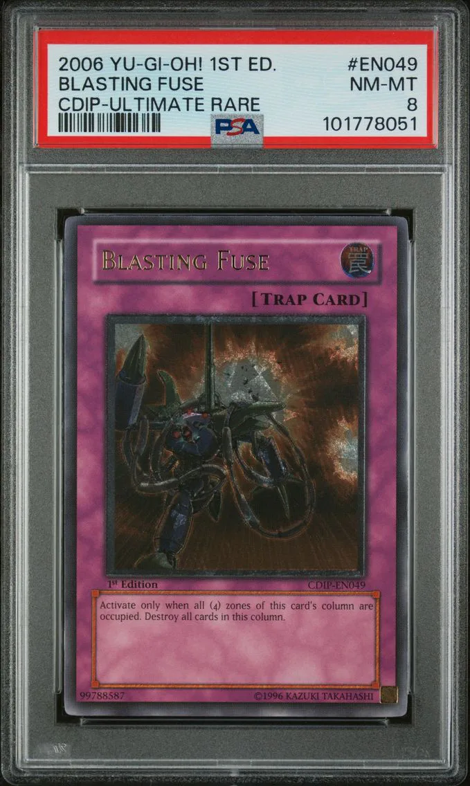 2006 #EN049 BLASTING FUSE PSA 8 YU-GI-OH! CDIP-CYBERDARK IMPACT | 1ST EDITION-ULTIMATE RARE