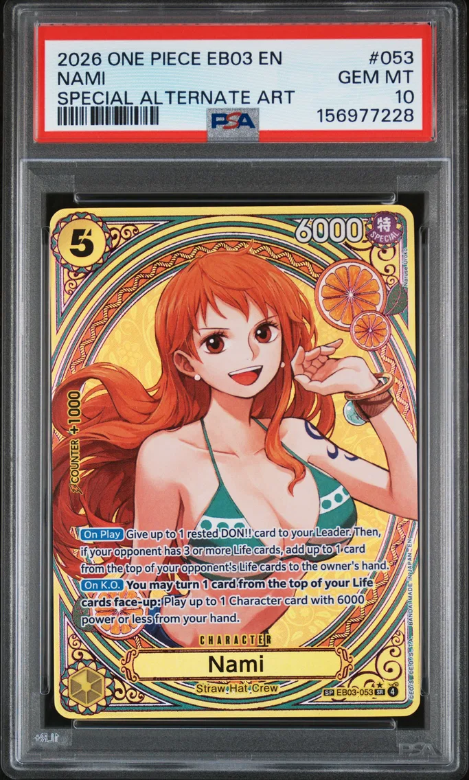 2026 #053 Nami PSA 10 One Piece EB03-Extra Booster -One Piece Heroines Edition-