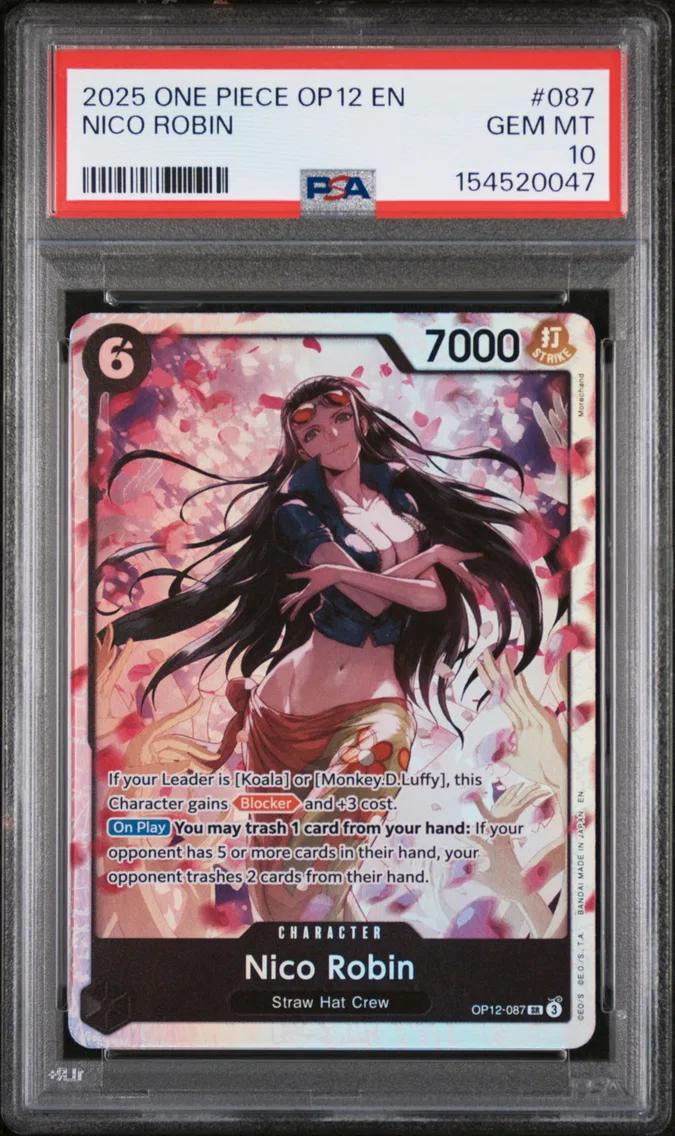 2025 #087 Nico Robin PSA 10 One Piece OP12-Legacy of the Master