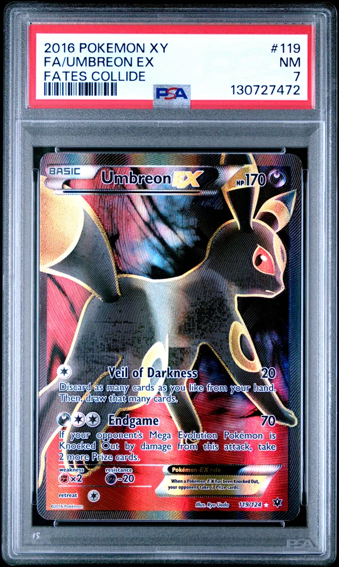 2016 Pokemon XY Fates Collide Full Art/Umbreon EX XY Fates Collide #119 PSA 7