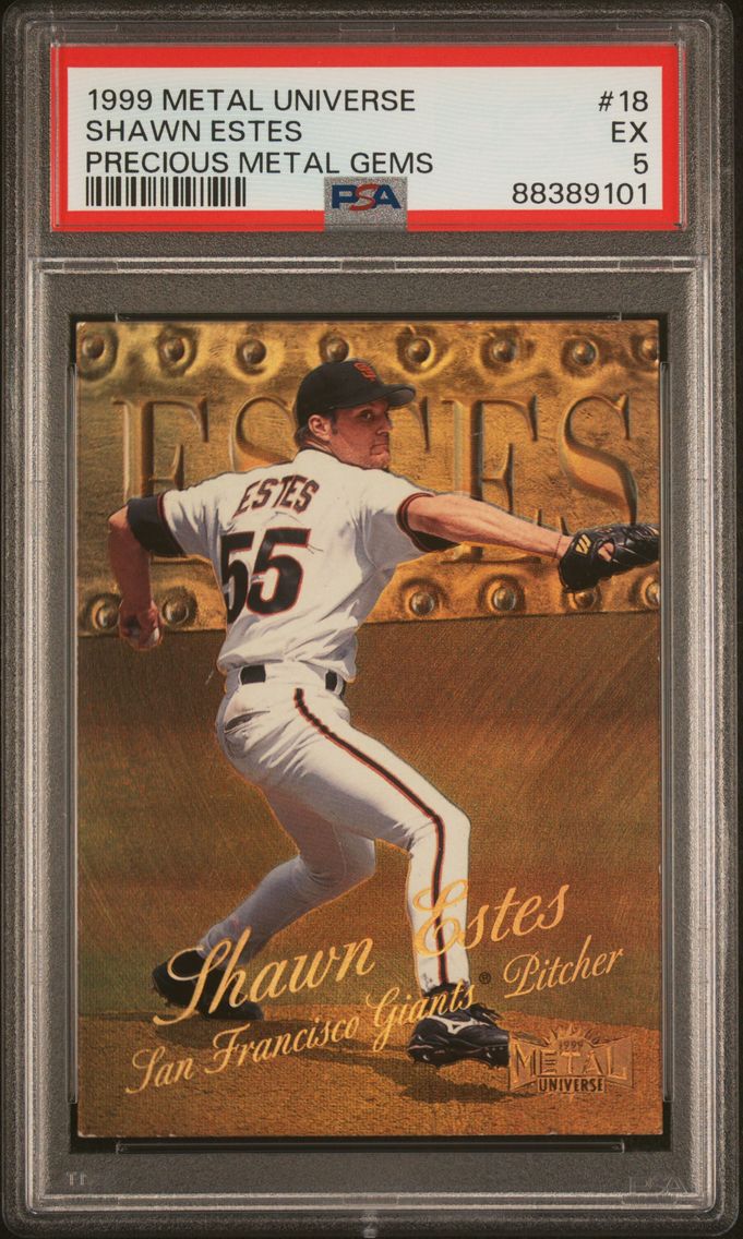 1999 #18 Shawn Estes PSA 5 Metal
