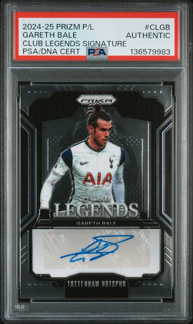 2024 #CLGB Gareth Bale PSA Panini Prizm Premier League Club Legends Signatures