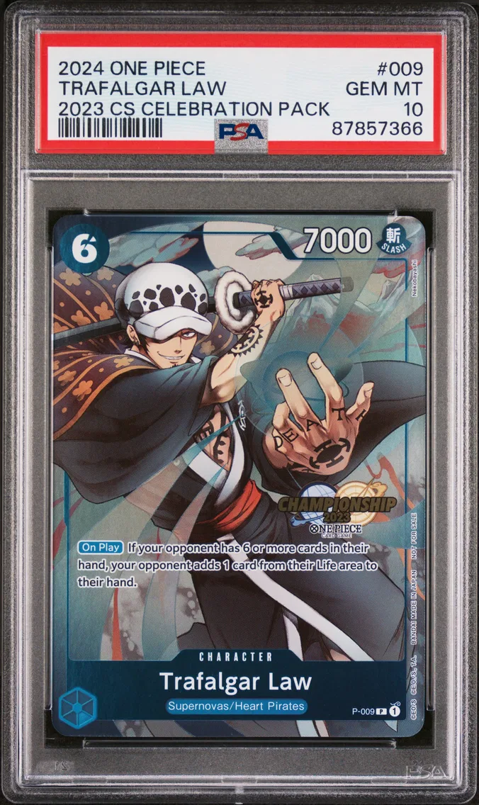 2024 #009 TRAFALGAR LAW PSA 10 One Piece Championship 2023 Celebration Pack