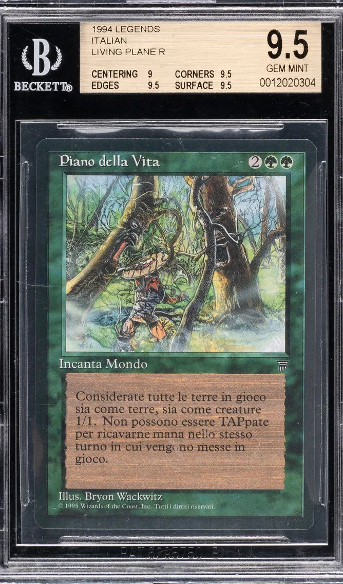 1994 LIVING PLANE BGS 9.5 MAGIC: THE GATHERING LEGENDS ITALIAN | RARE