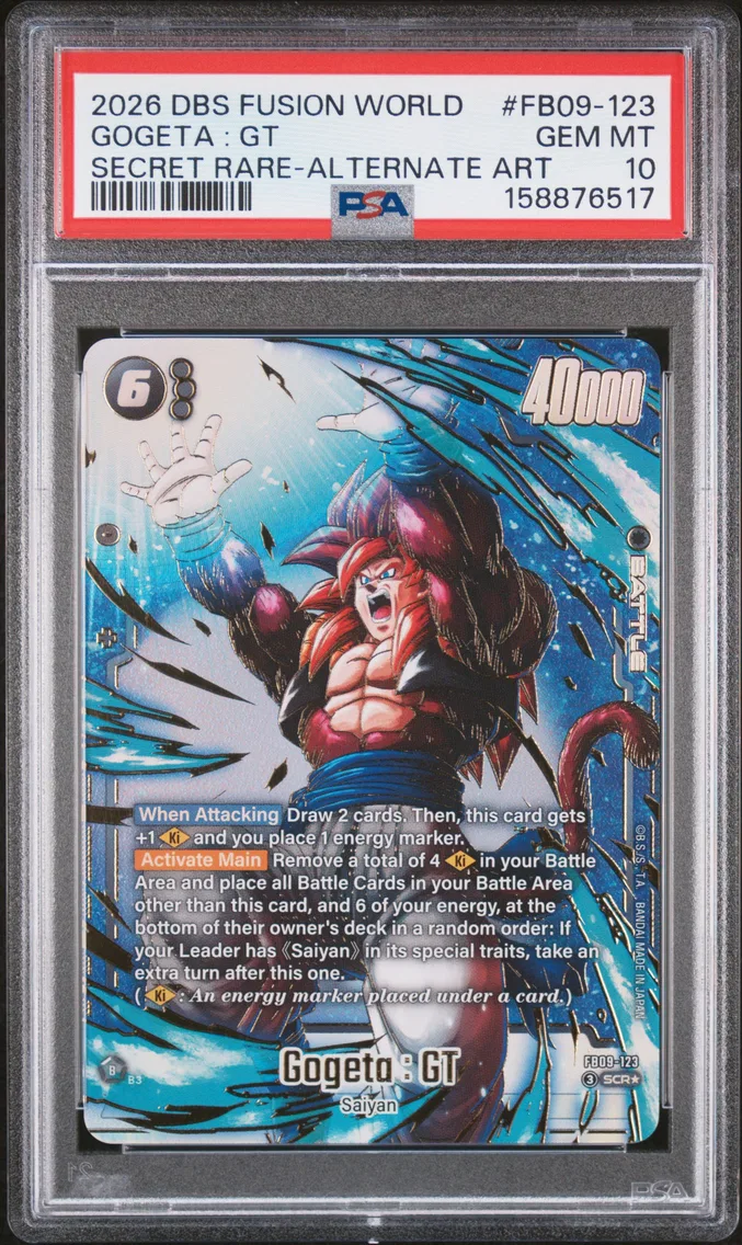 2026 #FB09-123 Gogeta : GT PSA 10 Dragon Ball Super Card Game Fusion World Dual Evolution