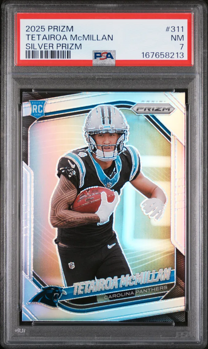 2025 #311 Tetairoa Mcmillan PSA 7 Panini Prizm