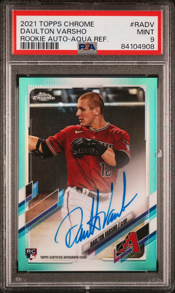 2021 #RADV Daulton Varsho PSA 9 Topps Chrome Rookie Autographs