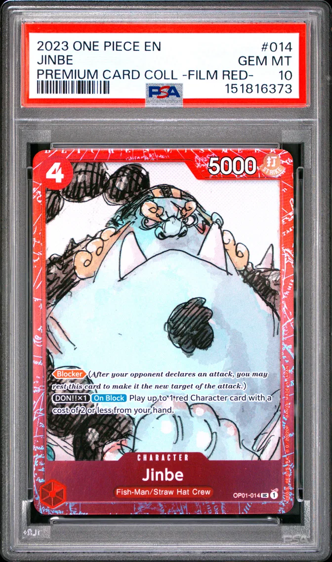 2023 #014 Jinbe PSA 10 One Piece Premium Card Collection -One Piece Film Red-