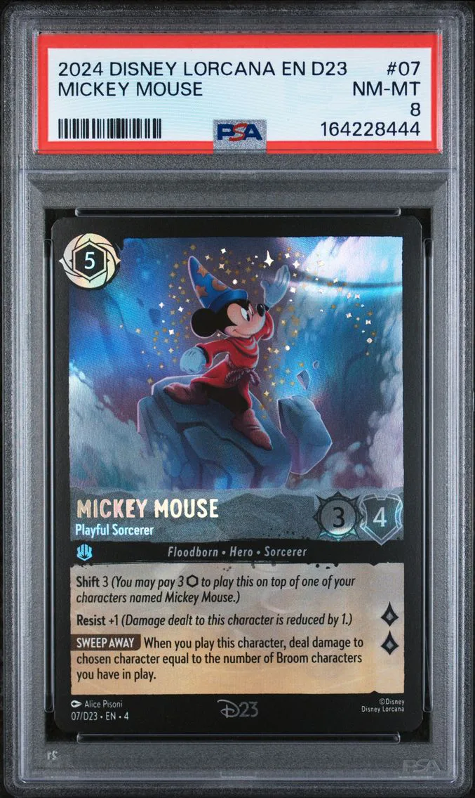 2024 #07 Mickey Mouse - Playful Sorcerer PSA 8 Disney Lorcana EN D23-D23 Expo Promo