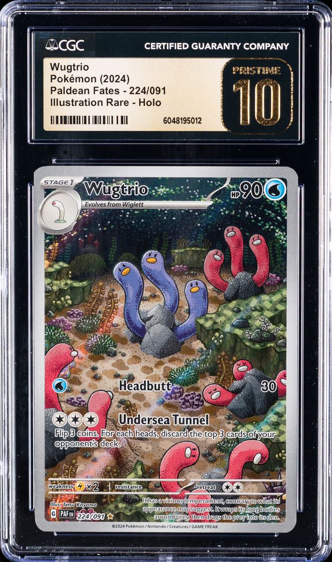 2024 #224 Wugtrio CGC 10 Pristine Paf EN-Paldean Fates Pokemon