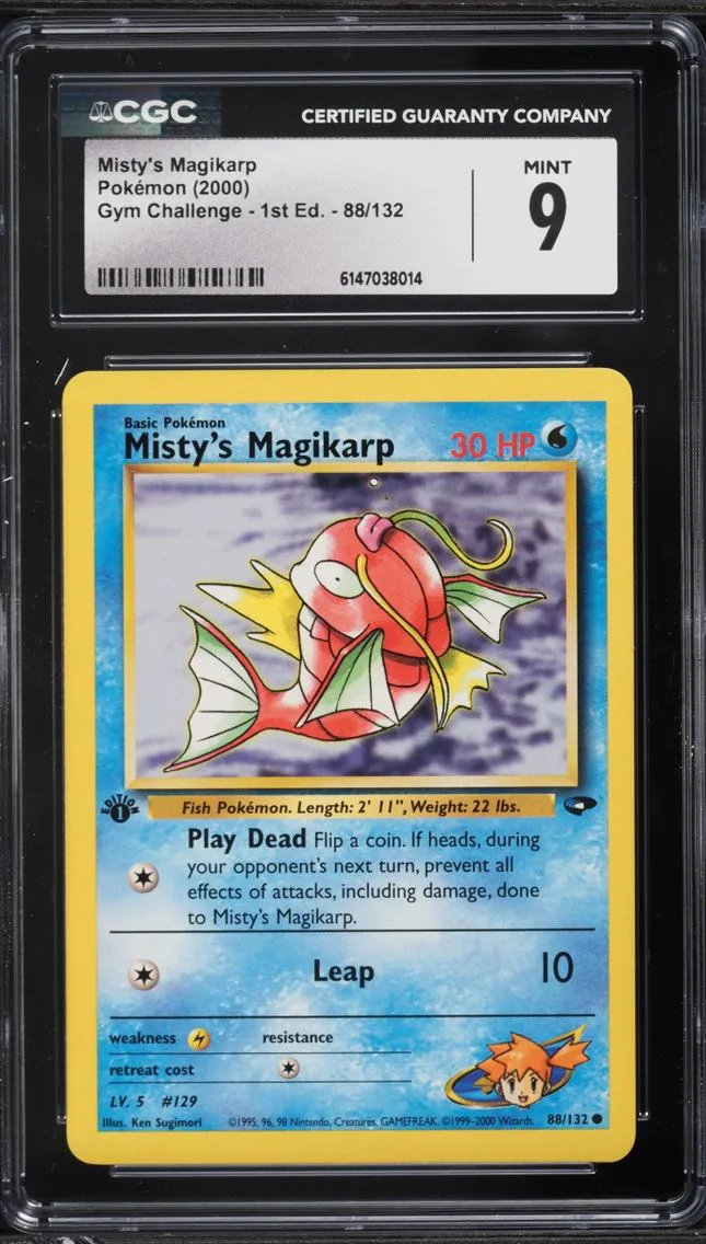 2000 Pokemon Gym Challenge 1st Edition Misty's Magikarp #88 CGC 9 MINT