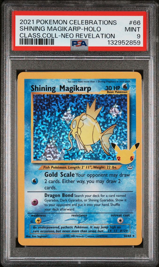 2021 #66 Shining Magikarp-Holo PSA 9 Celebrations Classic Collection Pokemon