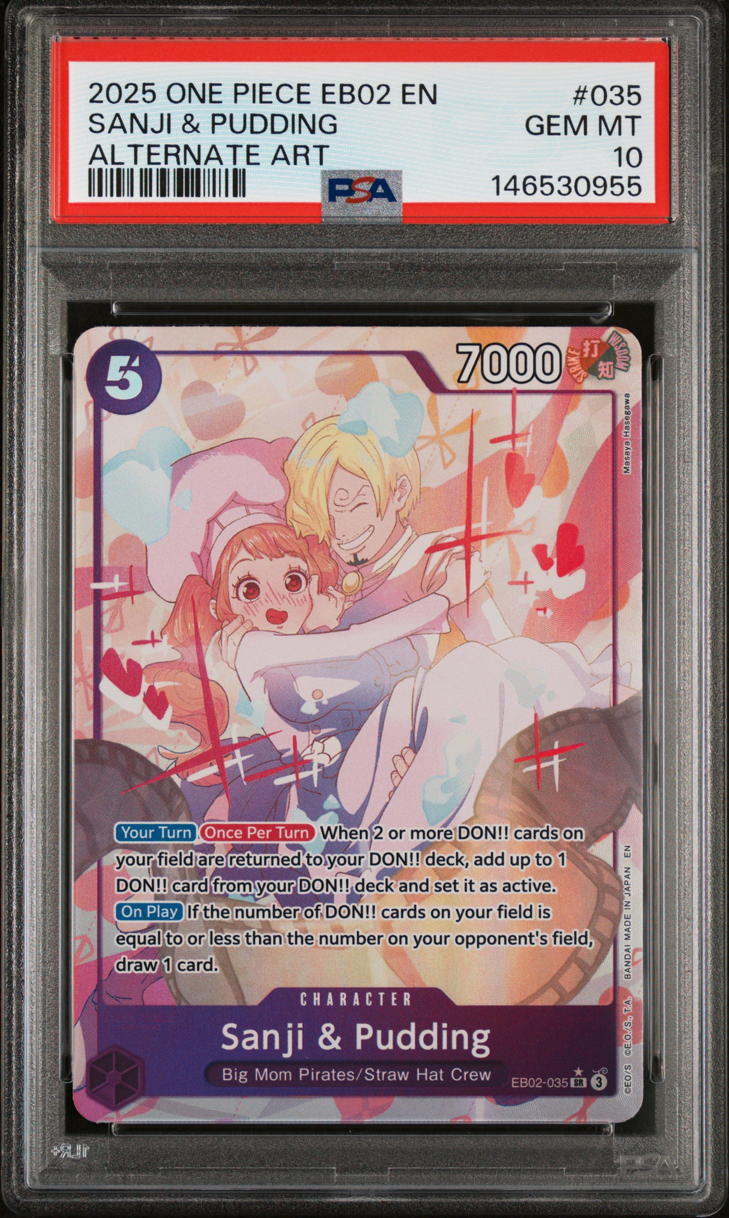 2025 #035 Sanji & Pudding PSA 10 One Piece Eb02-Extra Booster -Anime 25th Collection-