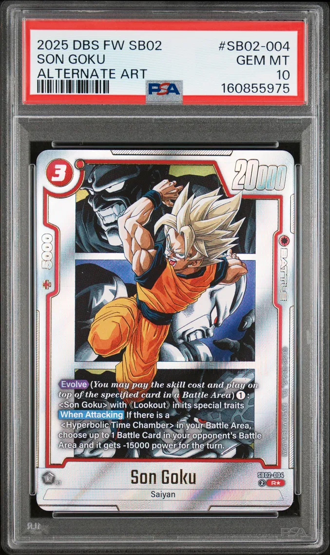 2025 #SB02-004 Son Goku PSA 10 Dragon Ball Super Card Game Fusion World Manga Booster 02