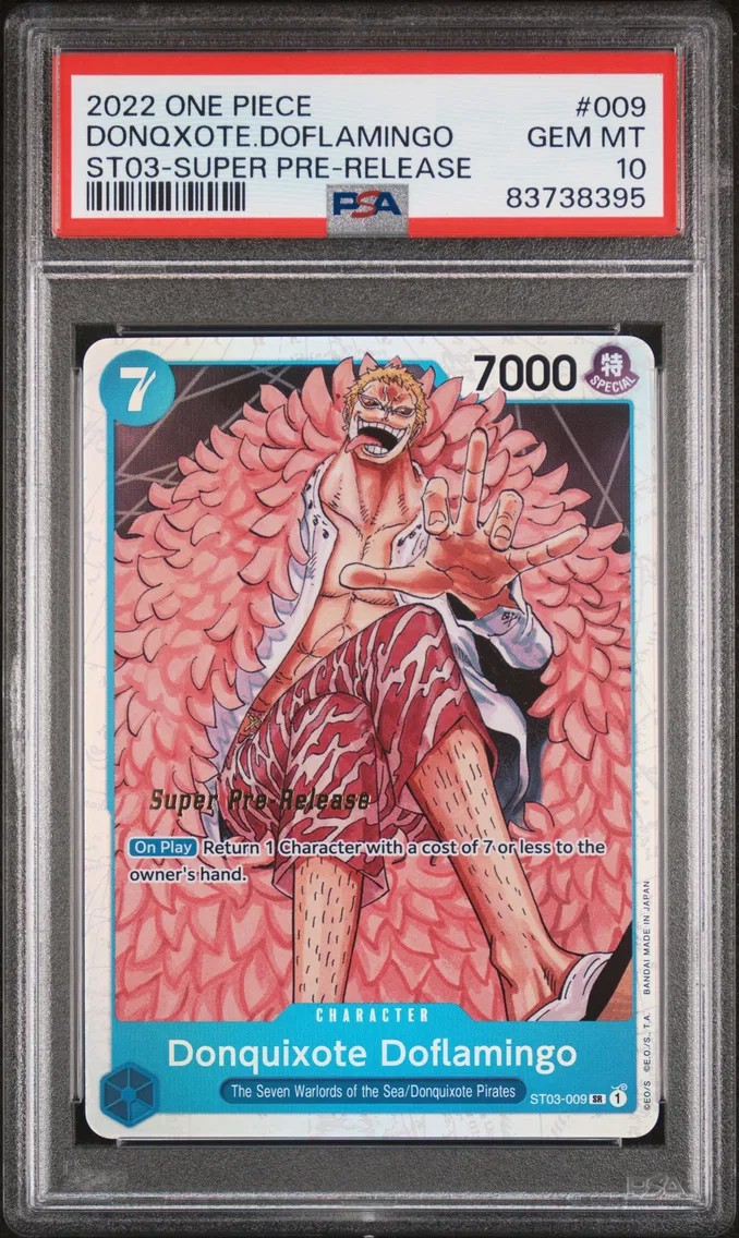 2022 #009 Donquixote Doflamingo PSA 10 One Piece Starter Deck ST03-the Seven Warlords of the Sea