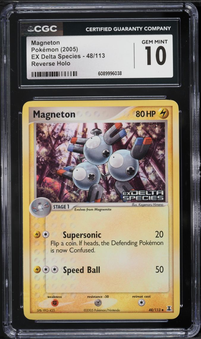 2005 #48 Magneton Reverse Holo CGC 10 EX Delta Species - English Pokemon