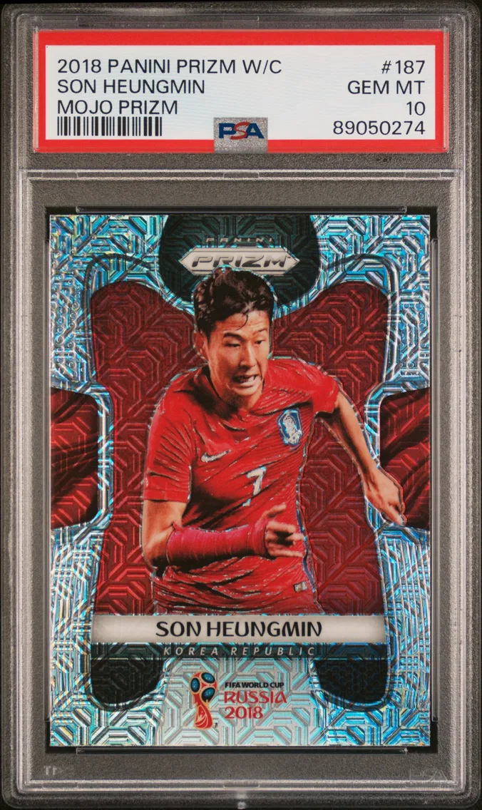2018 #187 Son Heungmin PSA 10 Panini Prizm World Cup