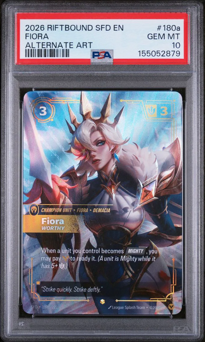 2026 #180a Fiora - Worthy PSA 10 Riftbound: League of Legends Sfd-Spiritforged