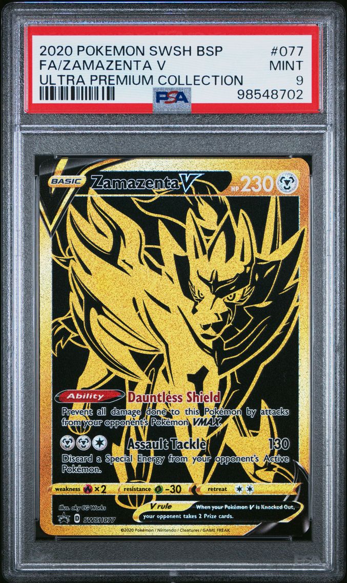 2020 #077 Full Art/Zamazenta V PSA 9 Swsh Black Star Promo