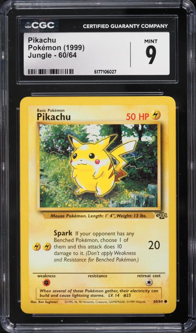 1999 #60 Pikachu CGC 9 Pokemon Jungle