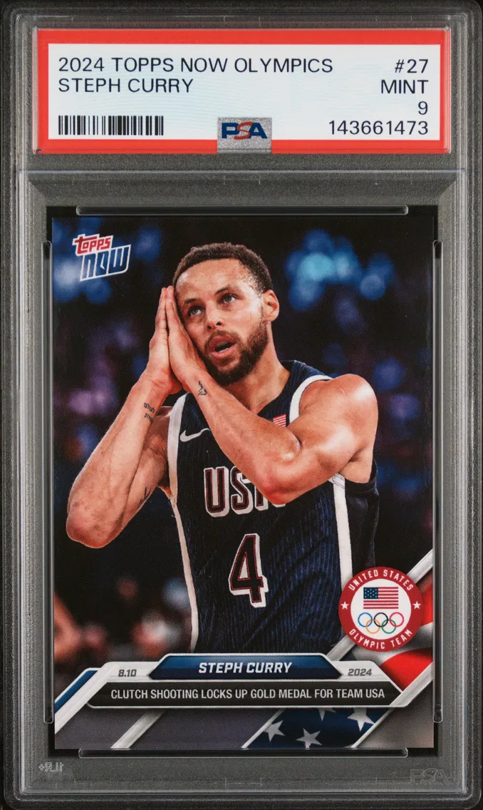 2024 #27 Steph Curry PSA 9 Topps Now Olympic Games