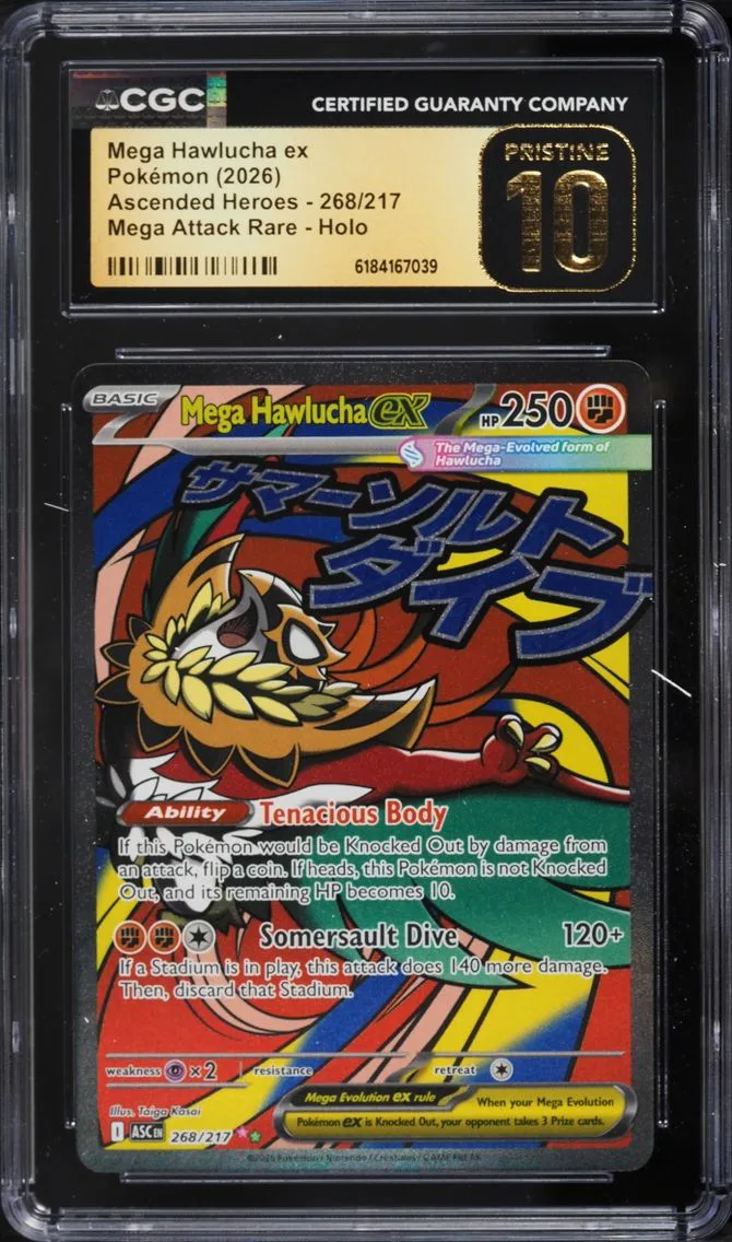 2026 #268 Mega Hawlucha EX CGC 10 Pokemon Mega Evolution Ascended Heroes MA