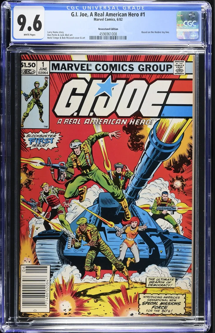 1982 G.I. Joe, A Real American Hero #1 CGC 9.6 Marvel Comics
