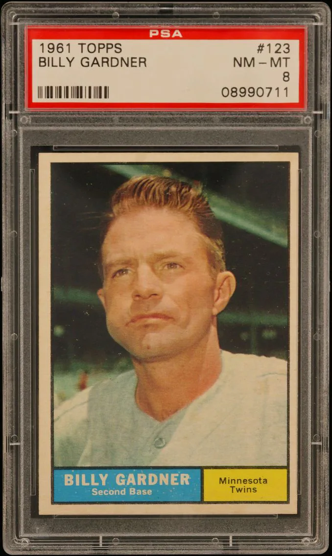 1961 #123 Billy Gardner PSA 8 Topps