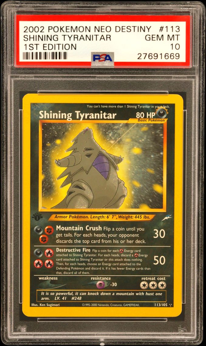 2002 #113 Shining Tyranitar 1st 