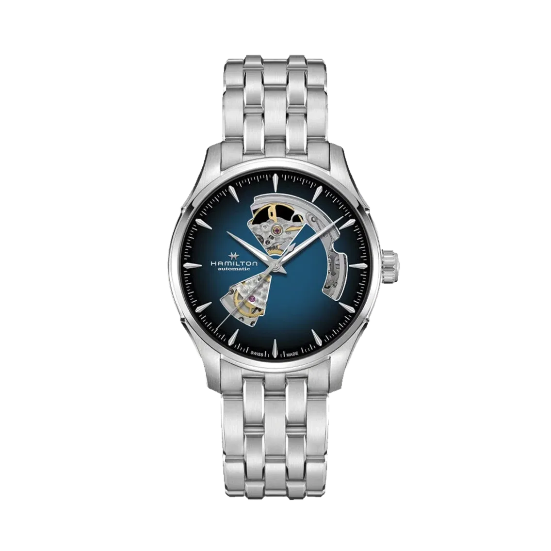 Hamilton Jazzmaster Open Heart Auto 40mm - Blue on Bracelet
