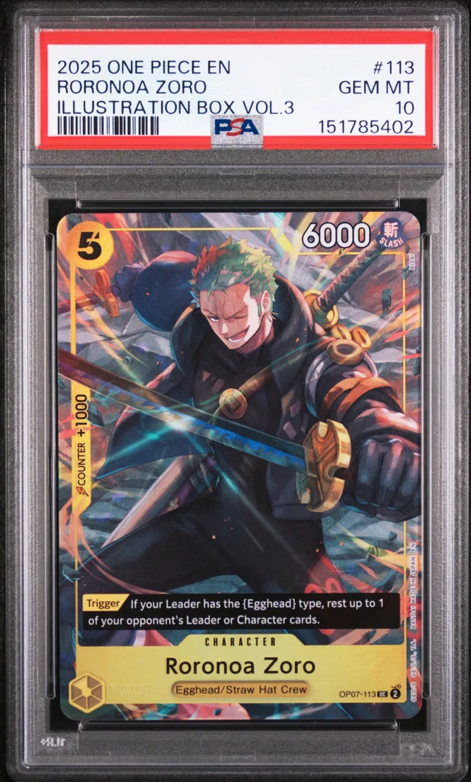 2025 #113 Roronoa Zoro PSA 10 One Piece Promos