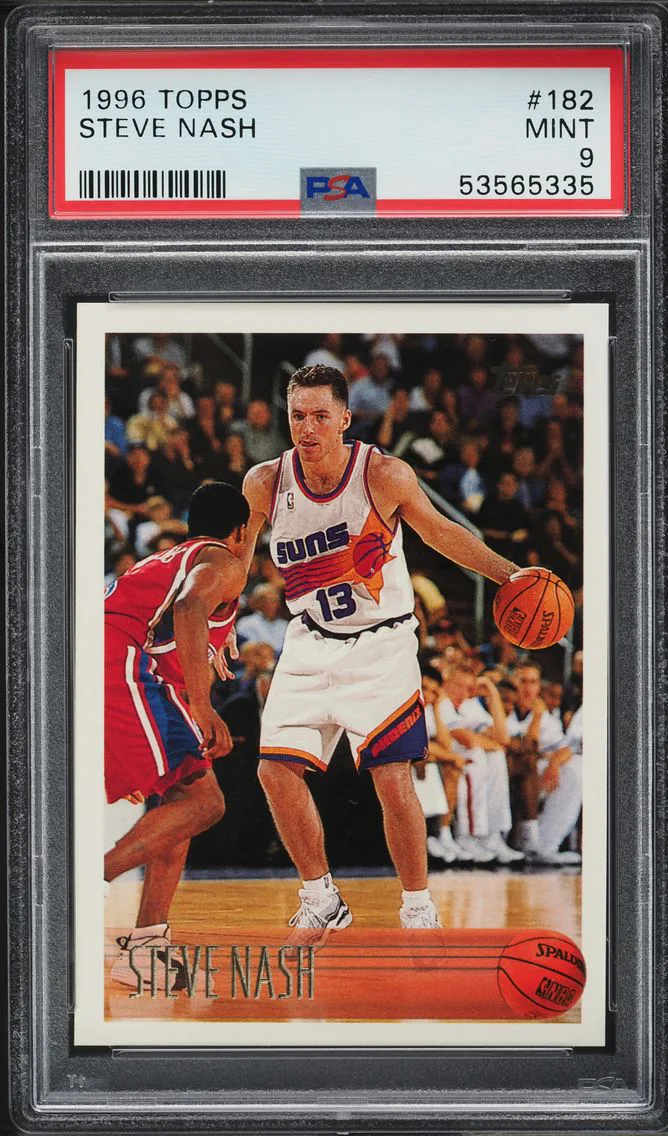1996 TOPPS BASKETBALL STEVE NASH ROOKIE #182 PSA 9 MINT
