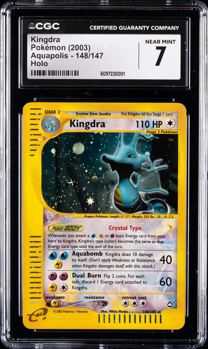 2003 #148 Kingdra-Holo CGC 7 Aquapolis Pokemon