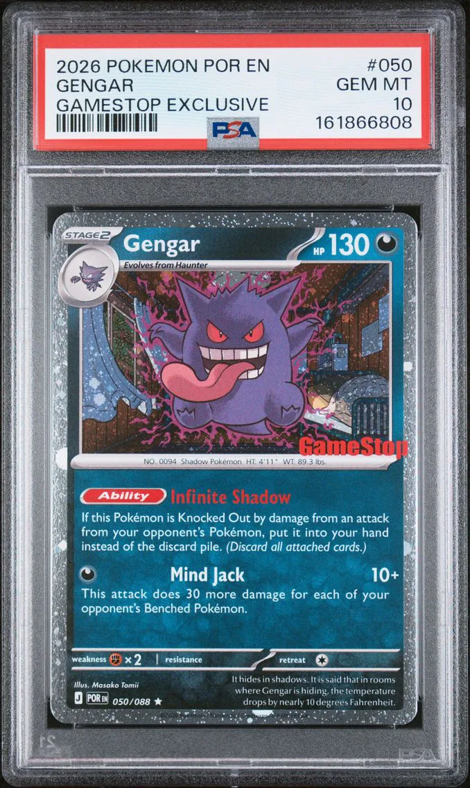 2026 #050 GENGAR PSA 10 Por EN-Perfect Order