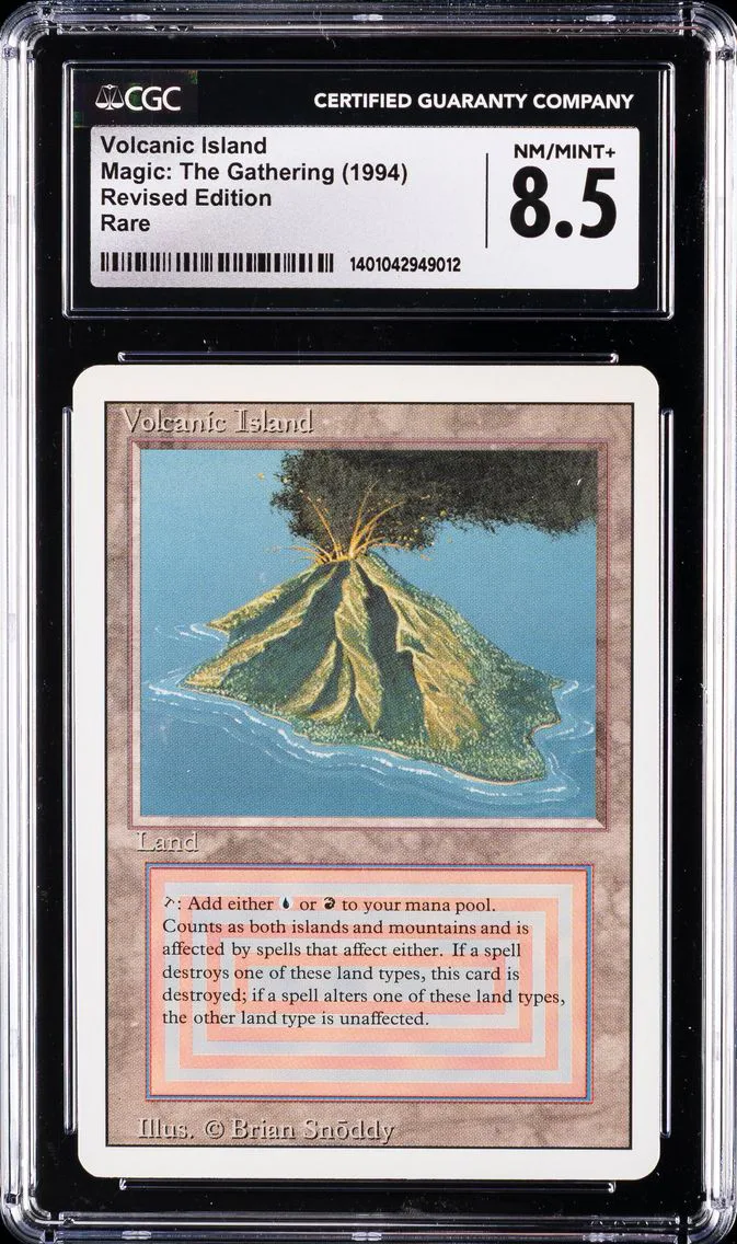 1994 #NA Volcanic Island CGC 8.5 Revised Magic The Gathering