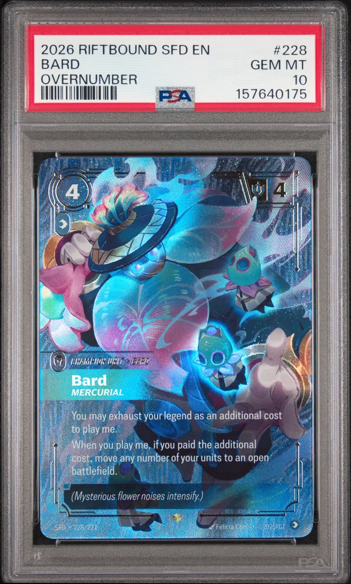 2026 #228 Bard - Mercurial PSA 10 Riftbound: League of Legends Sfd-Spiritforged