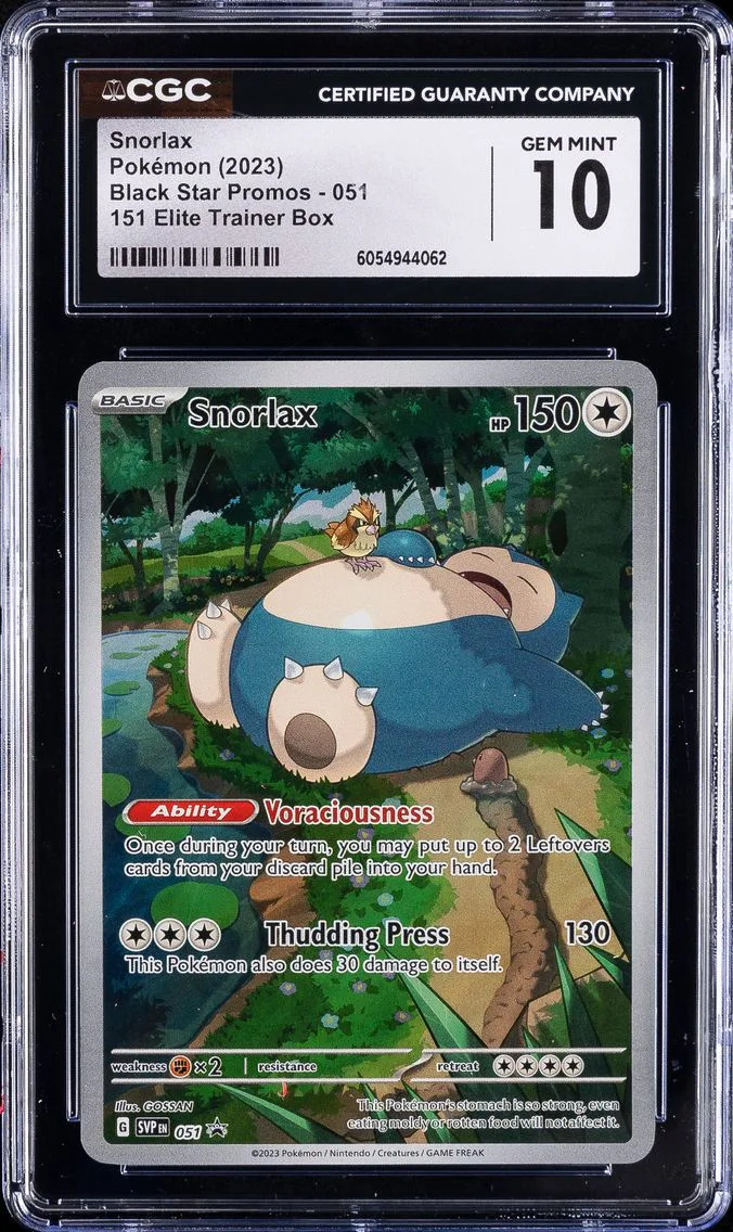 2023 #051 Snorlax CGC 10 Svp EN-SV Black Star Promo Pokemon