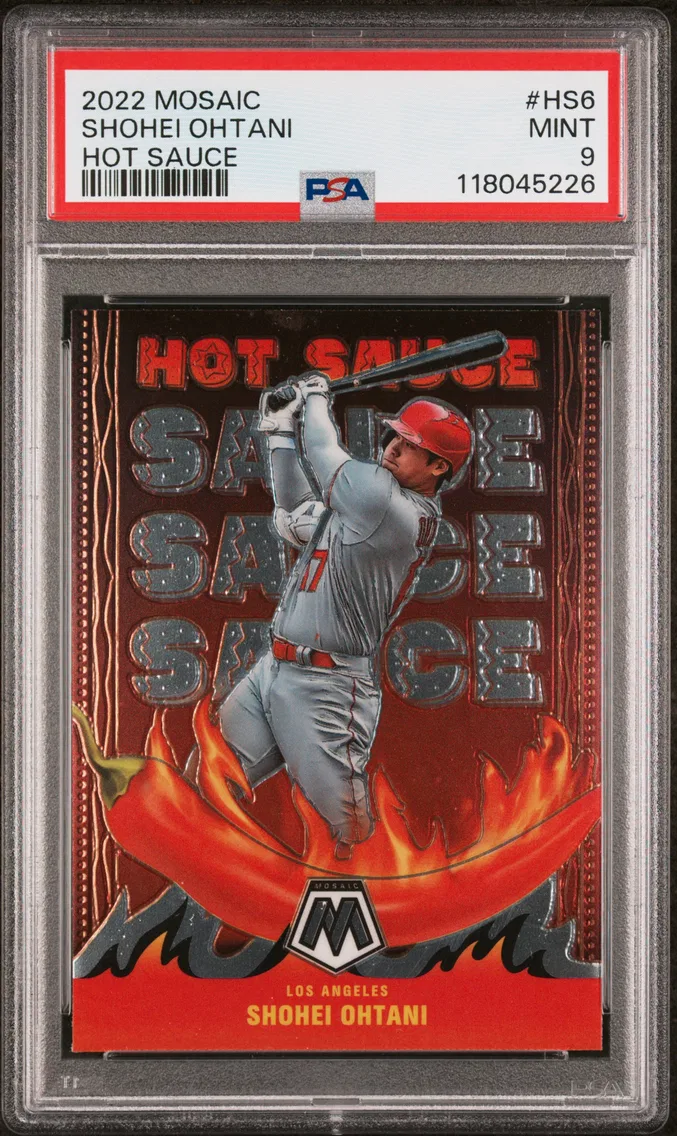 2022 #HS6 Shohei Ohtani PSA 9 Panini Mosaic Hot Sauce