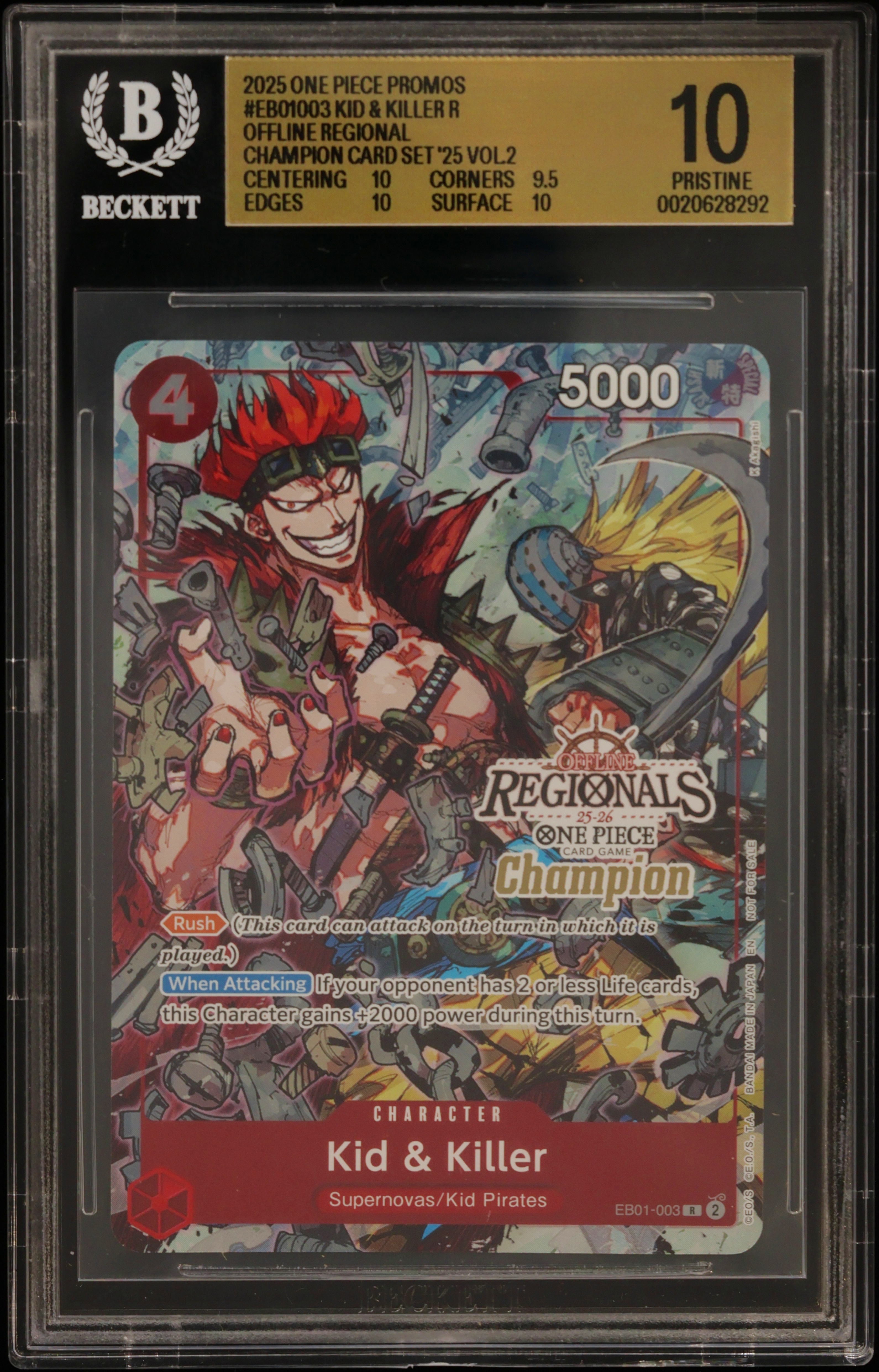 2025 #EB01003 Kid & Killer Offline Regional Champion BGS 10