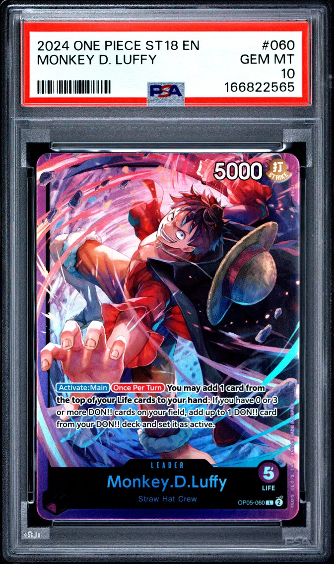 2024 #060 Monkey D. Luffy PSA 10 One Piece Starter Deck ST18-Purple Monkey D. Luffy