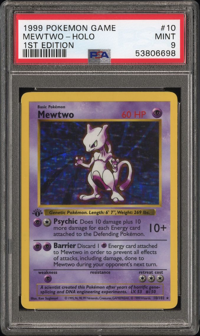 1999 #10 Mewtwo-Holo 1st Edition